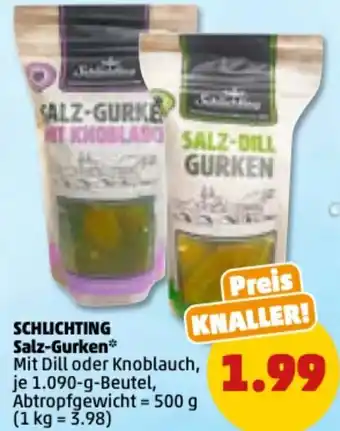 PENNY Schlichting Salz Gurken 1090 g Beutel Angebot