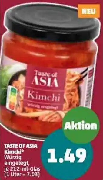 PENNY Taste of Asia Kimchi 212 ml Glas Angebot