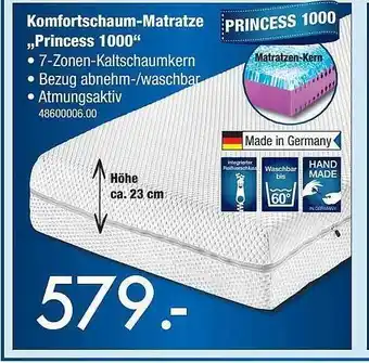 Franz Knuffmann Komfortschaum-matratze „princess 1000“ Angebot