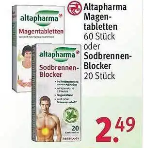 Rossmann Altapharma magentabletten oder sodbrennen-blocker Angebot