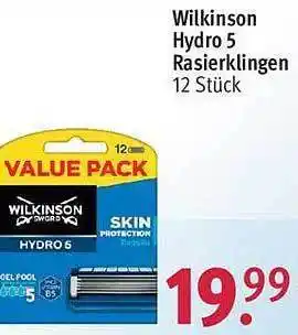 Rossmann Wilkinson hydro 5 rasierklingen Angebot