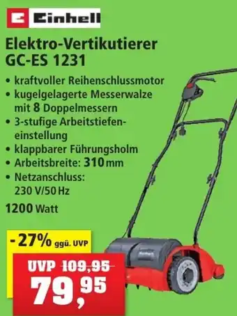 Thomas Philipps Einhell Elektro Vertikutierer GC-ES 1231 Angebot