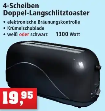 Thomas Philipps SKiVE 4 Scheiben Doppel Langschlitztoaster 1300 Watt Angebot