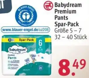 Rossmann Babydream Premium Pants Spar-Pack Größe 5-7, 32-40 Stück Angebot