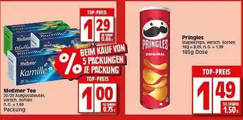 Elli Markt Meßmer tee oder pringles Angebot