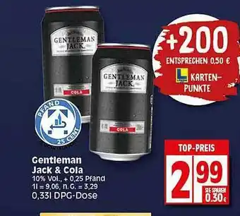 Elli Markt Gentleman jack & cola Angebot