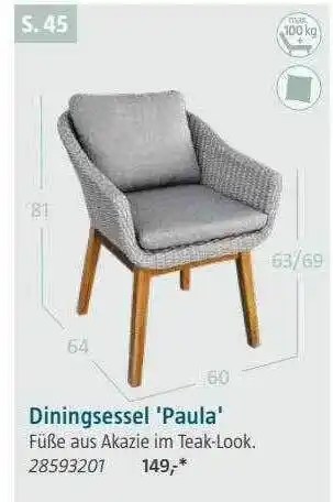 Bauhaus Diningsessel 'paula' Angebot