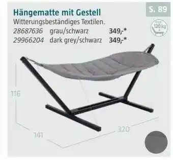 Bauhaus Hängematte mit gestell Angebot