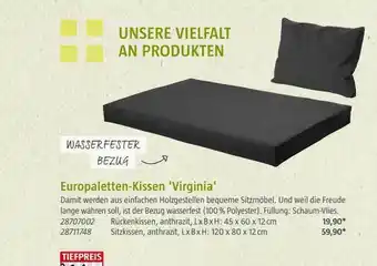 Bauhaus Europaletten-kissen 'virginia' Angebot