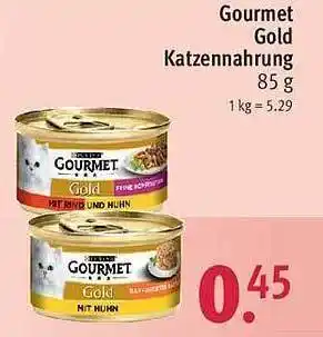 Rossmann Gourmet gold katzennahrung Angebot