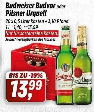 Simmel Budweiser budvar oder pilsner urquell Angebot