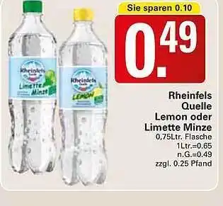 WEZ Rheinfels quelle lemon oder limette minze Angebot