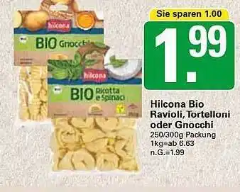 WEZ Hilcona bio ravioli, tortelloni oder gnocchi Angebot