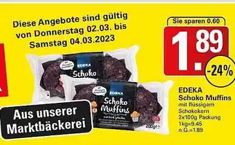 WEZ Edeka schoko muffins Angebot