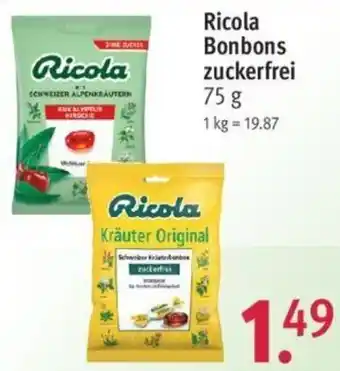 Rossmann Ricola Bonbons zuckerfrei 75 g Angebot