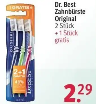 Rossmann Dr. Best Zahnbürste Original 2 Stück + 1 Stück gratis Angebot