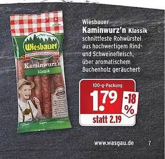 Wasgau Kaminwurz'n Klassik Angebot