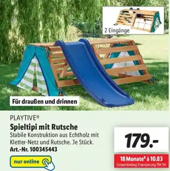 Lidl Playtive Spieltipi mit Rutsche Angebot