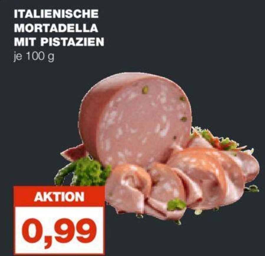 Italienische Mortadella Mit Pistazien 100 g Angebot bei mein real