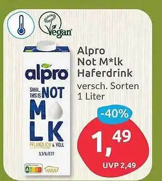 Budni Alpro not mlk haferdrink Angebot