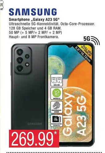 Marktkauf Samsung „galaxy a23 5g“ Angebot