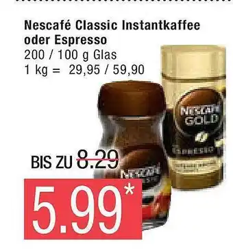 Marktkauf Nescafé classic instantkaffee oder espresso Angebot