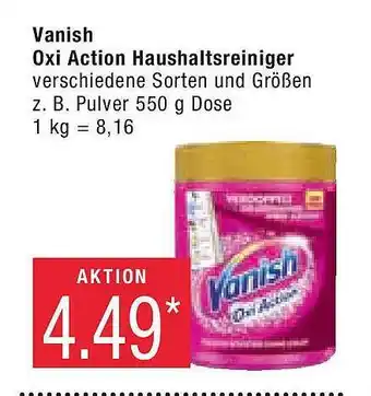 Marktkauf Vanish oxi action haushaltsreiniger Angebot