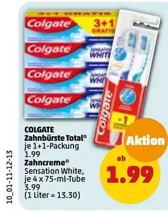 PENNY Colgate zahnbürste total oder zahncreme Angebot