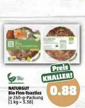 PENNY Naturgut bio finn-toasties Angebot