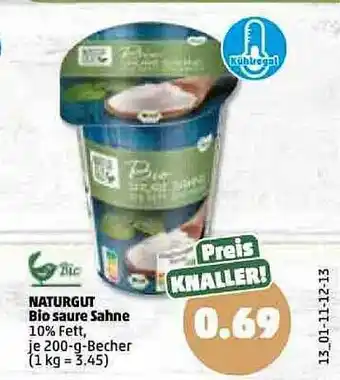 PENNY Naturgut bio saure sahne Angebot
