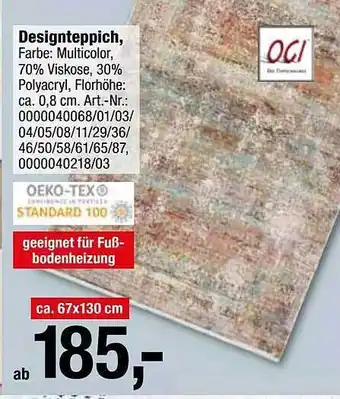 Opti Wohnwelt Ogi designteppich Angebot