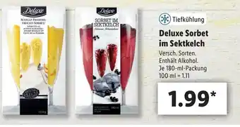 Lidl Deluxe Sorbet im Sektkelch 180ml Angebot