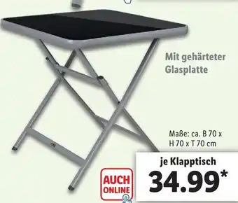 Lidl Florabest Aluminium Möbel Klapptisch Angebot