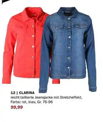 Modehaus Weingarten Clarina leicht taillierte jeansjacke Angebot