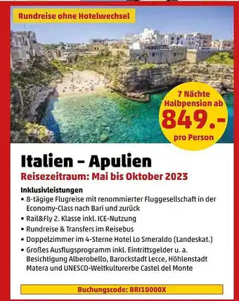 Penny Reisen Italien - apulien Angebot