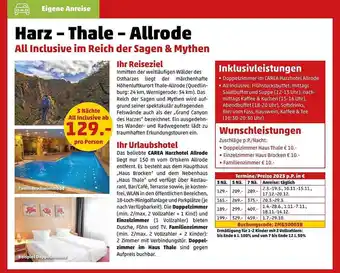 Penny Reisen Harz - thale - allrode Angebot