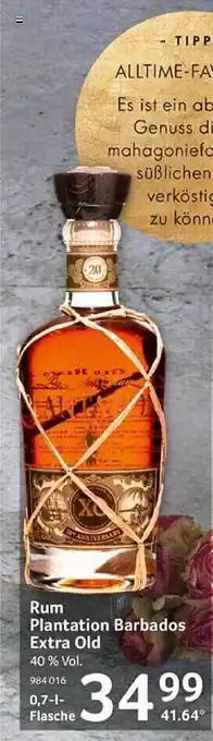 Selgros Rum plantation barbados extra old Angebot