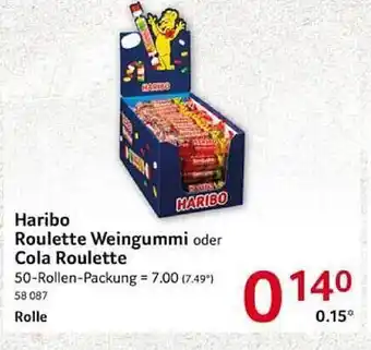 Selgros Haribo roulette weingummi oder cola roulette Angebot