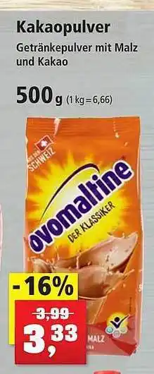 Thomas Philipps Ovomaltine kakaopulver Angebot