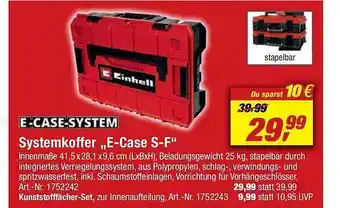 toom Baumarkt Einhell systemkoffer „e-case s-f“ Angebot