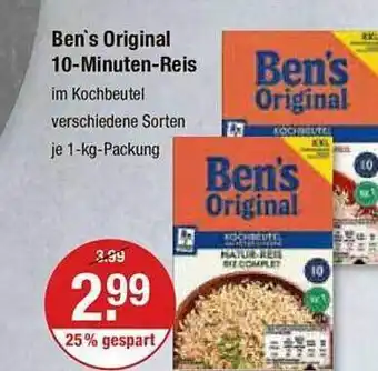 V Markt Ben's original 10-minuten-reis Angebot