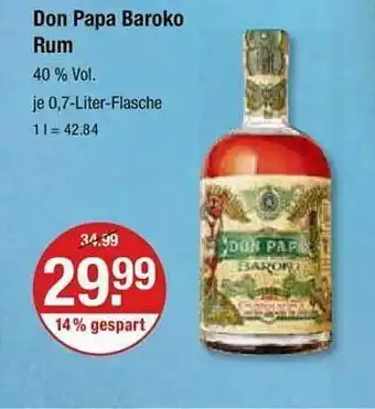 V Markt Don papa baroko rum Angebot