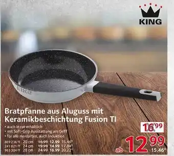 Selgros King bratpfanne aus aluguss mit keramikbeschichtung fusion ti Angebot