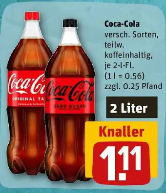 REWE Coca Cola 2 l Fl. 2 liter Angebot