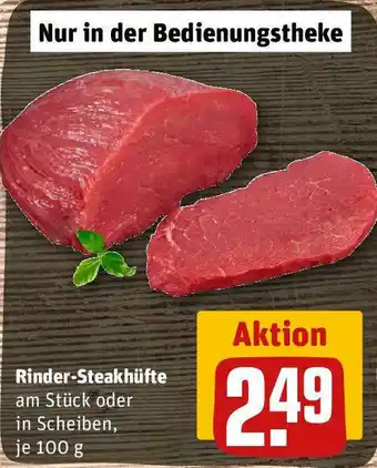 REWE Rinder Steakhüfte 100 g Angebot