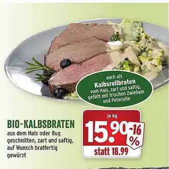 Wasgau Bio- Kalbsbraten Angebot