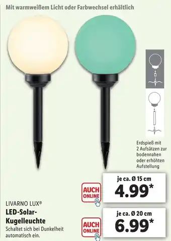 Lidl Livarno Lux Led Solar Kugelleuchte Angebot