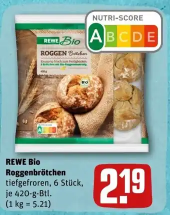 REWE Rewe Bio Roggenbrötchen 420 g Btl. Angebot