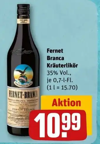 REWE Fernet Branca Kräuterlikör 0,7 l Fl. Angebot