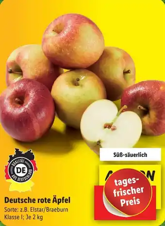 Lidl Deutsche rote Äpfel 2 kg Angebot